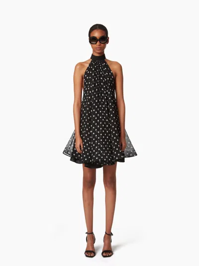 NINA RICCI HALTERNECK MINI DRESS WITH PEPLUM