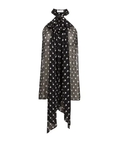 NINA RICCI HALTERNECK POLKA-DOT TOP