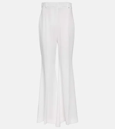Nina Ricci High-rise Cady Flared Pants In Natural