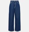 Nina Ricci High-rise Wide-leg Jeans In Blue