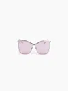 Nina Ricci High-tide Oversize Shiny Lilac Gold Sunglasses Tu