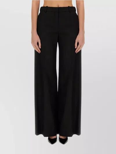Nina Ricci High Waist Pleated Wide-leg Trousers In Black