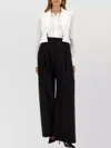 Nina Ricci High Rise Flared Cady Pants In Black