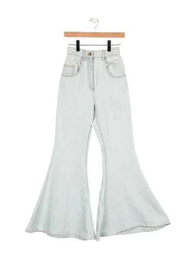 Pre-owned Nina Ricci High-rise Flared Jeans In Blue