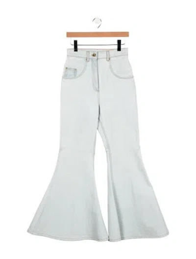 Pre-owned Nina Ricci High-rise Flared Jeans In Blue
