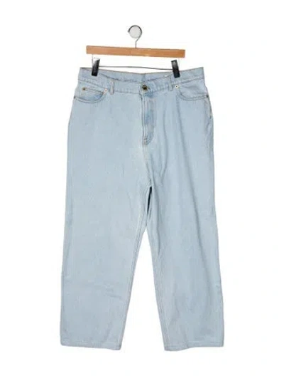 Pre-owned Nina Ricci High-rise Wide Leg Jeans In Blue