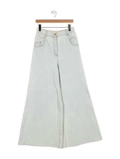 Pre-owned Nina Ricci High-rise Wide Leg Jeans In Blue