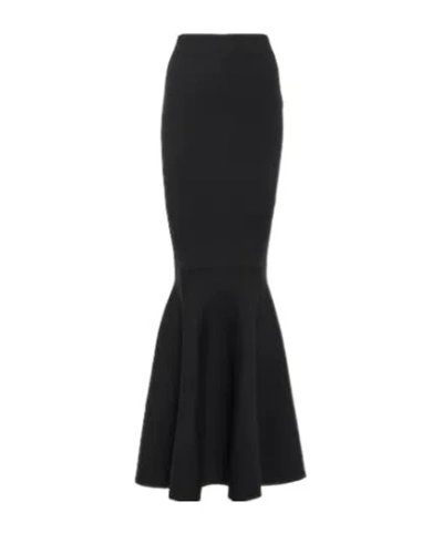 Nina Ricci High-rise Wool-blend Maxi Skirt In Black
