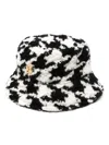 Nina Ricci Houndstooth Bucket Hat Tu In Black