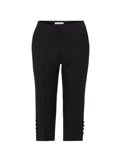 Nina Ricci Jacquard Cropped Trousers In Black