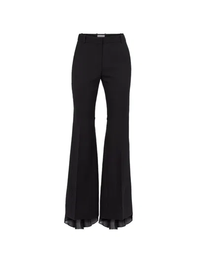 Nina Ricci Jacquard-tailoring Flared Trousers In Black