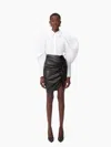 Nina Ricci Jupe Drapée En Cuir Nappa