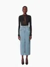 Nina Ricci Jupe Longue Fendue En Denim
