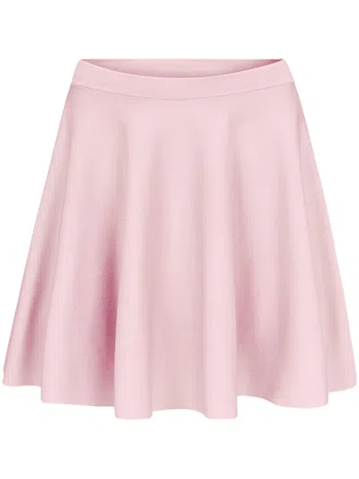 Nina Ricci Knitted Skater Miniskirt In Rosa