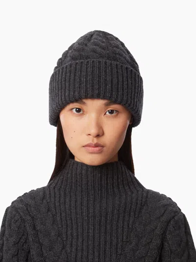 Nina Ricci Knitted Wool Beanie Tu In Black