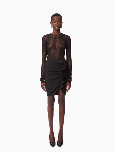 Nina Ricci Lace Backless Top In Black