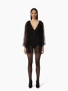 Nina Ricci Lace Cape Bodysuit