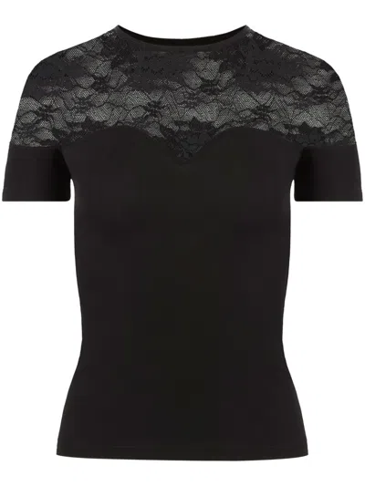 Nina Ricci Lace-insert Top In Black