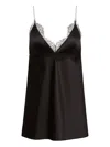 Nina Ricci Lace-trimmed Sleeveless Top In Black
