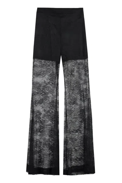 Nina Ricci Lace Trousers In Black