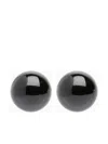 Nina Ricci Lacquered Sphere Earrings In Black