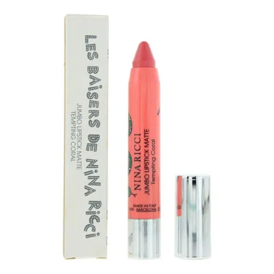 Nina Ricci Ladies Jumbo Matte Lipstick 0.09 oz Temptimg Coral Makeup 3137370341932