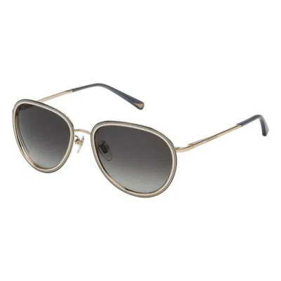Nina Ricci Pink Metal Sunglasses In Black