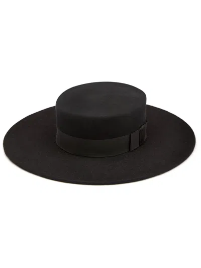NINA RICCI LARGE FELT WOOL BOATER