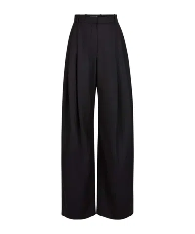 Nina Ricci Large Pants In Wool Gabardine In Black