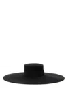 Nina Ricci Wide Brim Black Wool Felt Large Capeline