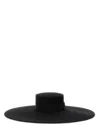 Nina Ricci Wide Brim Black Wool Felt Large Capeline In Black