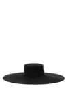 Nina Ricci Wide Brim Black Wool Felt Large Capeline In Black