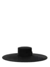 Nina Ricci Wide Brim Black Wool Felt Large Capeline In Black