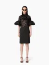 Nina Ricci Lavaliere Shirt With Cocoon Sleeves In Black