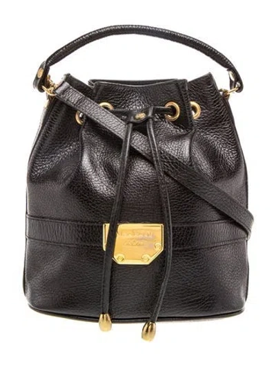 Pre-owned Nina Ricci Leather Bucket Bag In Black