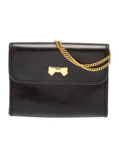 Pre-owned Nina Ricci Leather Clutch In Black