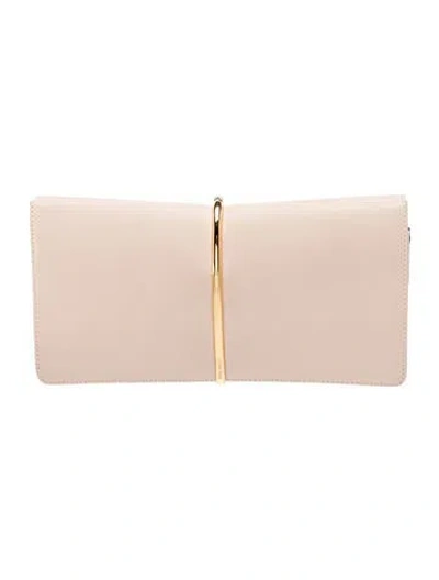 Pre-owned Nina Ricci Leather Clutch In Neutral