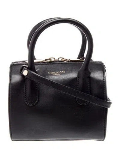 Pre-owned Nina Ricci Leather Crossbody Bag In Black