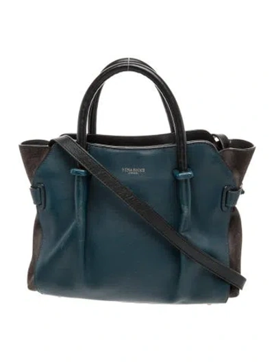 Pre-owned Nina Ricci Leather Crossbody Bag In Blue