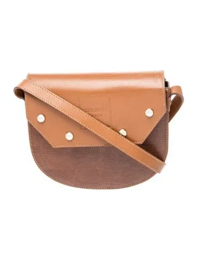 Pre-owned Nina Ricci Leather Crossbody Bag In Brown