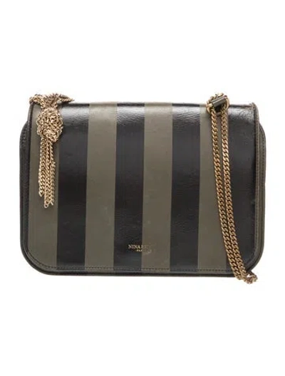 Pre-owned Nina Ricci Leather Crossbody Bag In Grey