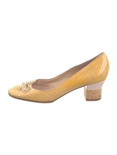 Pre-owned Nina Ricci Leather Pumps In Yellow
