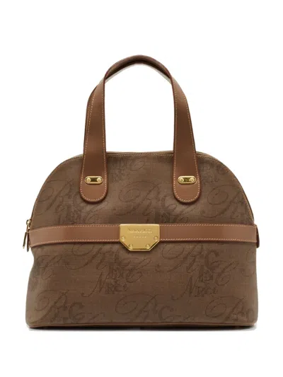 Pre-owned Nina Ricci Leather Satchel Bag In Brown