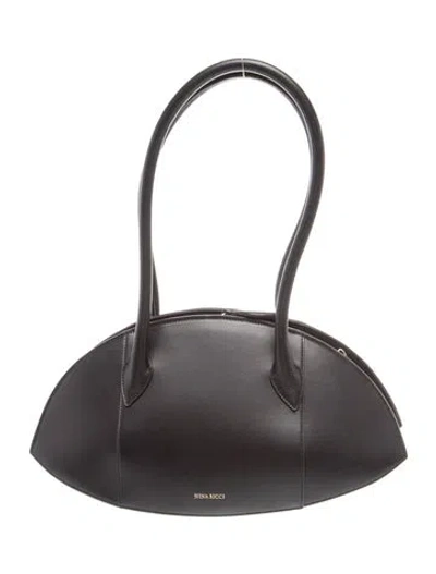 Pre-owned Nina Ricci Leather Shoulder Bag In Black