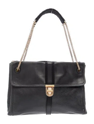 Pre-owned Nina Ricci Leather Shoulder Bag In Black