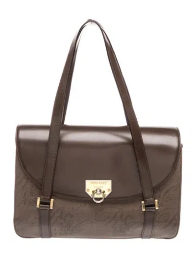 Pre-owned Nina Ricci Leather Shoulder Bag In Brown