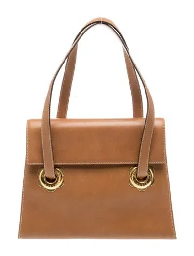 Pre-owned Nina Ricci Leather Shoulder Bag In Brown