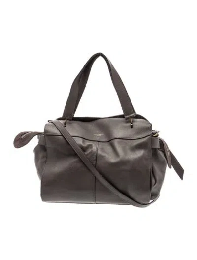 Pre-owned Nina Ricci Leather Shoulder Bag In Gray