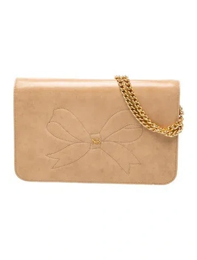 Pre-owned Nina Ricci Leather Shoulder Bag In Neutral