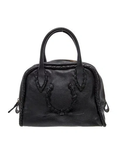 Pre-owned Nina Ricci Leather Top Handle Bag In Black